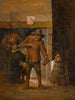 Interior tavern painting with men near a hearth - David Teniers the Younger's — artwork view