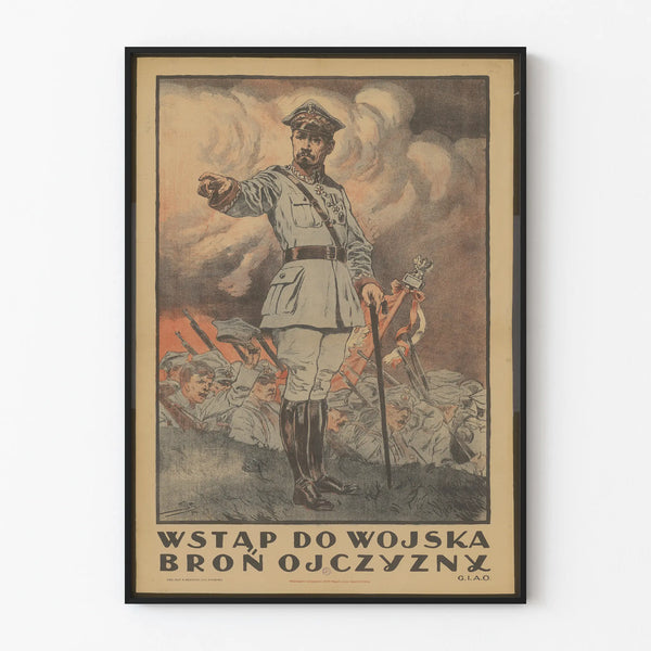 Vintage Polish Military Poster - Recruitment for the Army of the Homeland