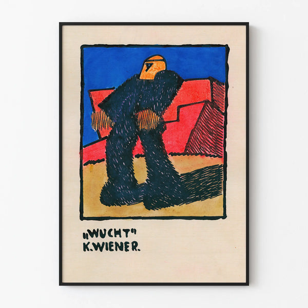 Modern Expressionist Illustration Wucht Poster by K. Wiener