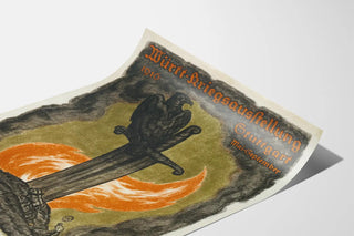 Vintage war exhibition poster Stuttgart 1916