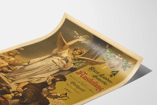 Vintage Industrial Exhibition Poster Stuttgart 1881