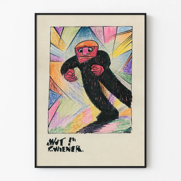 Colorful Expressionist Style Artistic Poster Wut by K. Wiener