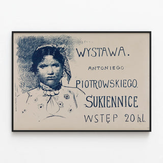 Exhibition Poster Wystawa Antoni Piotrowski - Vintage Art Graphics — framed artwork on a wall