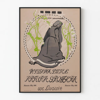 Vintage Poster for the 1906 Artura Grottgera Exhibition