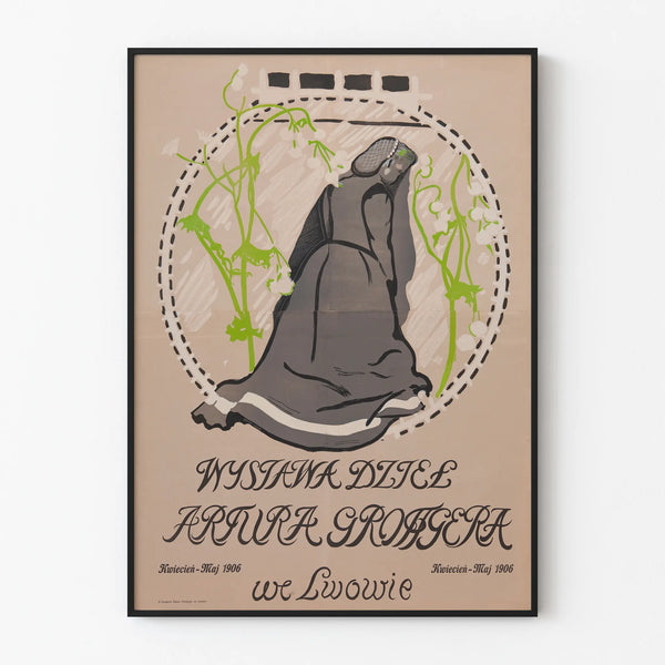Vintage Poster for the 1906 Artura Grottgera Exhibition