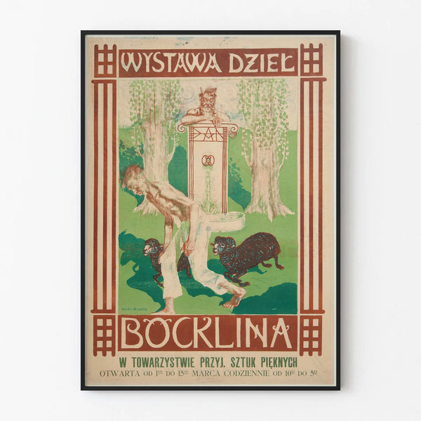 Vintage Poster Bocklina Exhibition - Artistic Wall Decoration