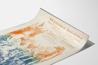 Vintage Poster for the Liturgical Industry Exhibition in Lviv 1909