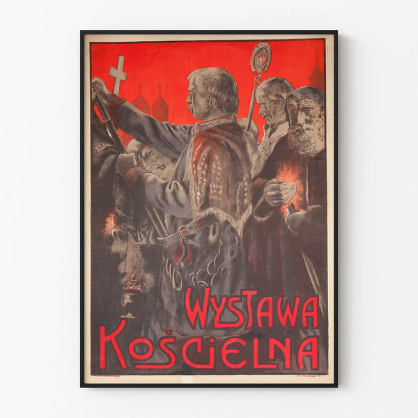Vintage Church Exhibition Poster for Wall Decoration