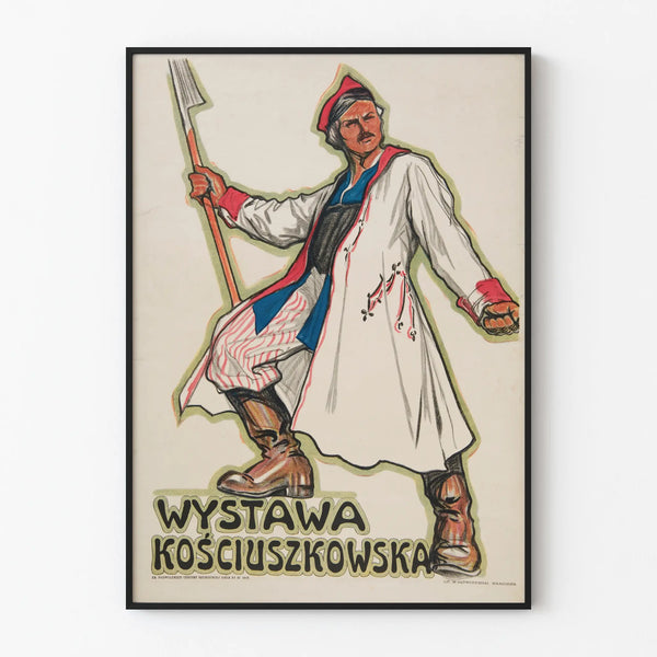 Vintage Polish poster Wystawa Kościuszkowska for wall decoration