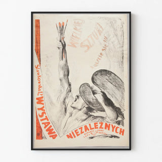 Vintage poster for independent art exhibition Wystawa Niezaleznych