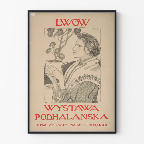 Vintage Poster for Podhalańska Exhibition as Wall Decoration