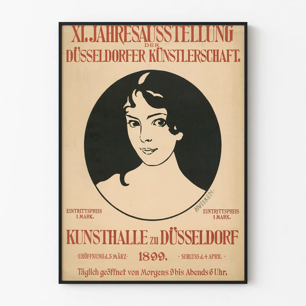 Vintage Art Exhibition Poster Düsseldorf 1899