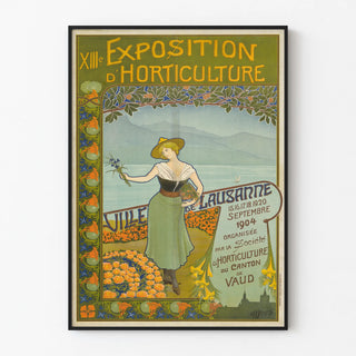 Vintage Poster for the Horticultural Exhibition Lausanne 1904