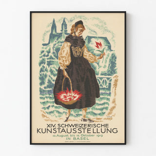 Vintage Poster of the 14th Swiss Art Exhibition 1919 in Basel