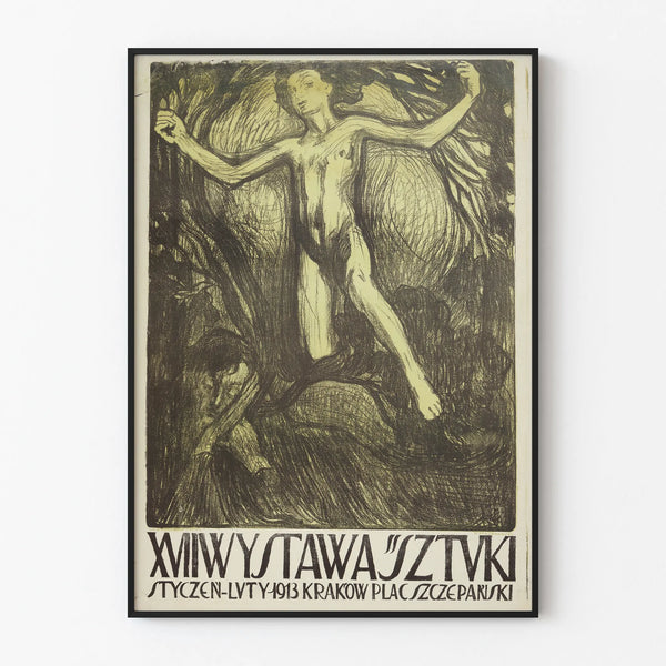Vintage art exhibition poster Krakow 1913