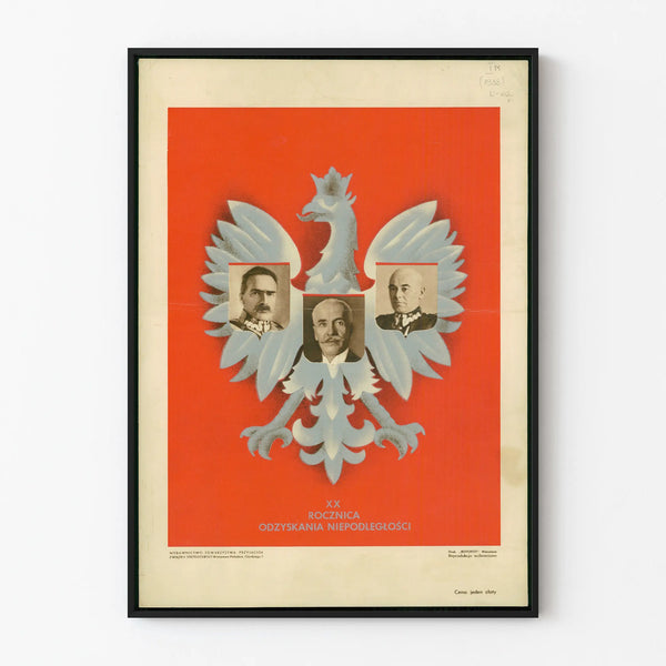 Vintage Poster Celebrating the 20th Anniversary of Poland's Independence