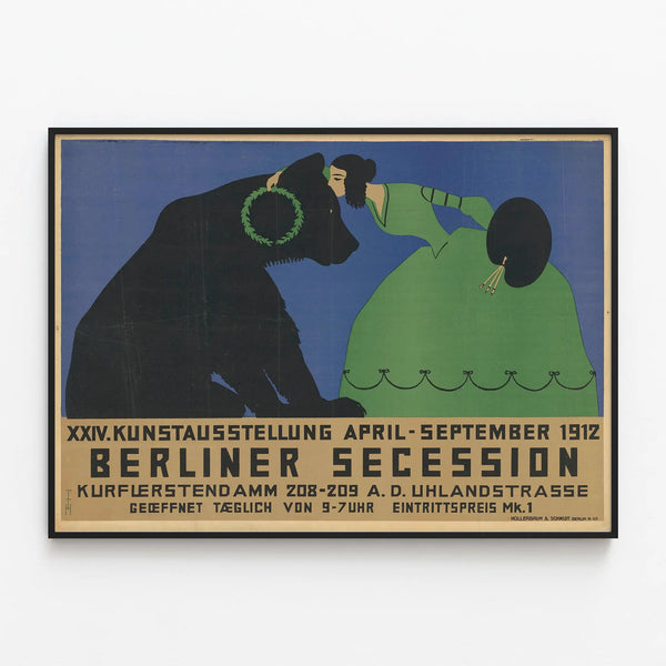 Poster of the 24th Art Exhibition of the Berlin Secession 1912 — framed artwork on a wall