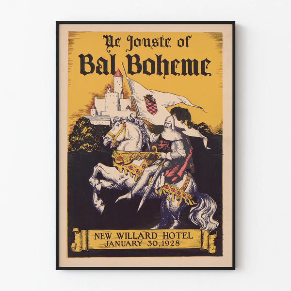 Vintage poster Le Joute of Bal Boheme 1928