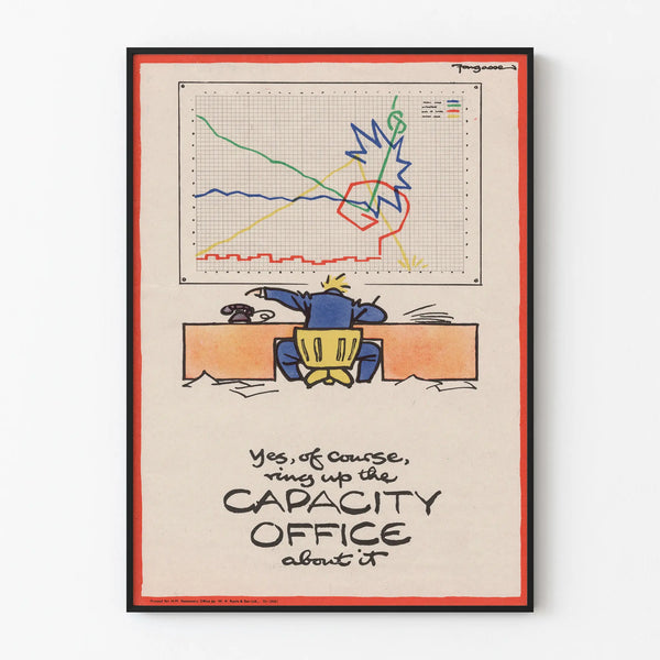 Vintage office and graphic poster Capacity Office