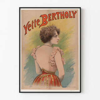 Vintage poster of Yette Bertholy feminine portrait
