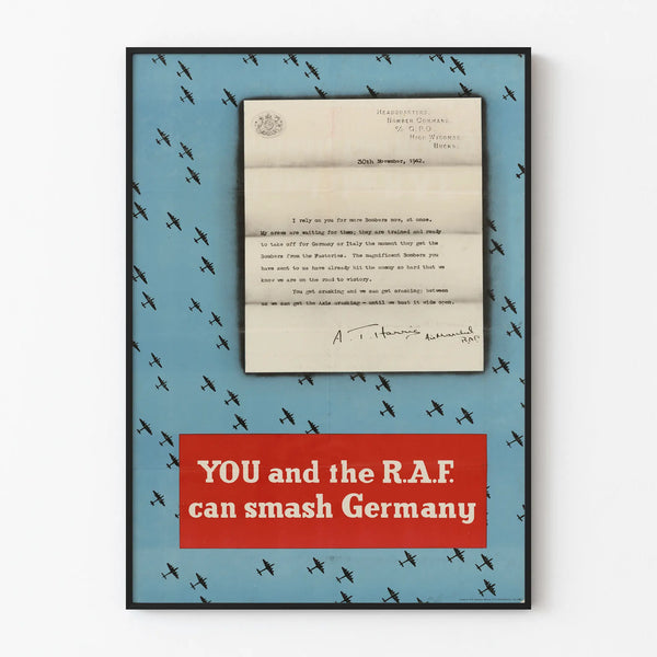 Vintage Poster You and the R.A.F. Can Smash Germany - Military Propaganda Poster