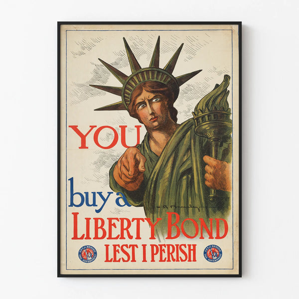 Vintage Poster of the Statue of Liberty - Purchase a Liberty Bond