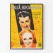 Vintage Broadway poster with stylized portraits