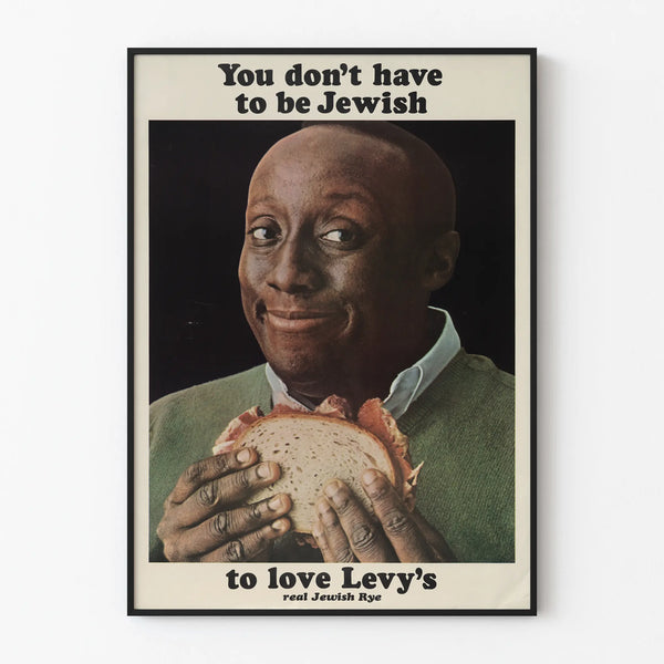 Vintage Levy's Real Jewish Rye Advertising Poster
