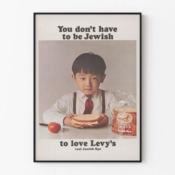 Vintage Advertising Poster Levy's Real Jewish Rye