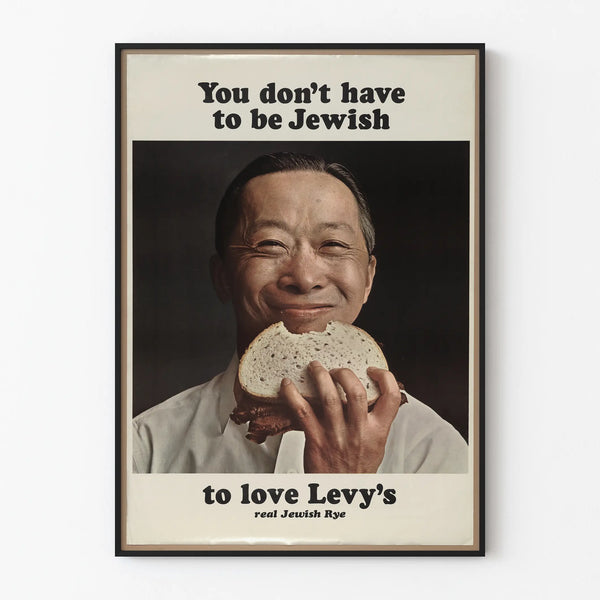 Vintage Advertising Poster Levy's Real Jewish Rye