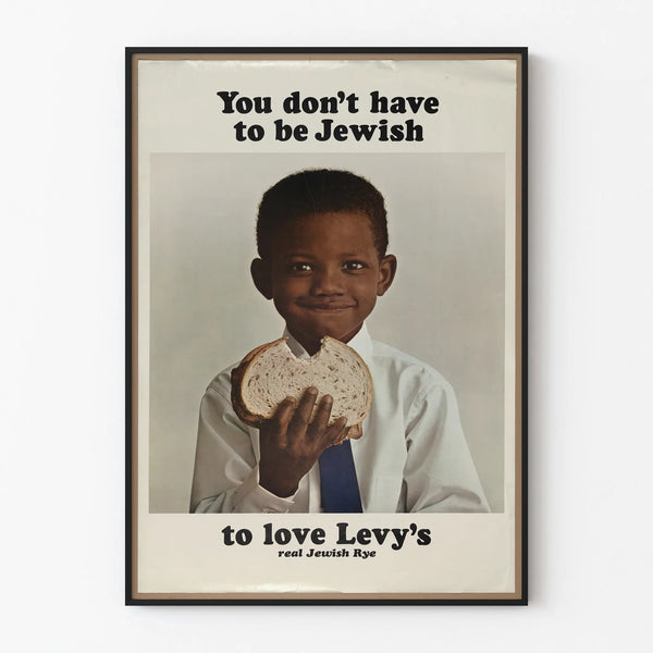 Vintage poster advertising Levy's Real Jewish Rye bread