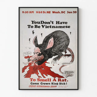 Political protest poster 'You Don’t Have to Be Vietnamese' - Engaged wall decoration