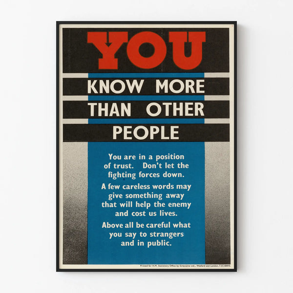 Vintage Poster You Know More Than Other People – Engaged Wall Decoration