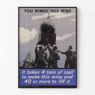 Vintage coal mine poster - Coal propaganda