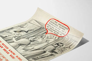 Vintage poster on confidentiality at work