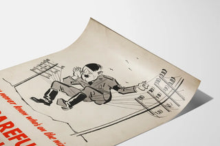 Vintage poster warning against telephone wire espionage
