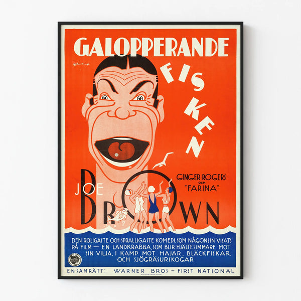 Vintage poster wall decoration comedy film from the 1920s