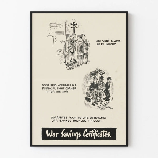 Vintage poster savings advice - War Savings Certificates