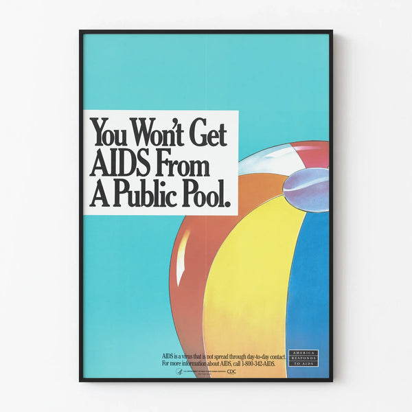 Vintage AIDS prevention poster - Clear and reassuring message