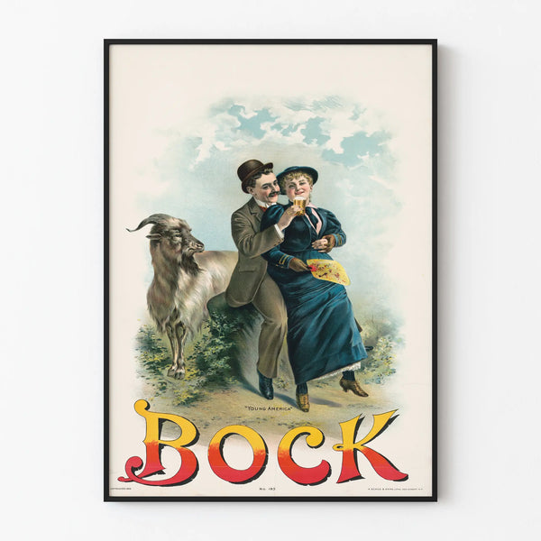 Vintage Decorative Poster Bock Young America