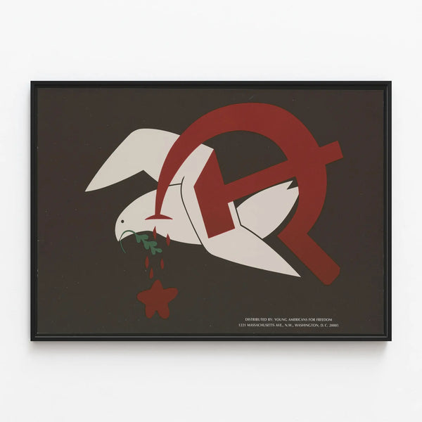 Decorative Poster Dove and Hammer for Wall Craftsmanship — framed artwork on a wall