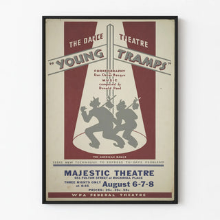Vintage poster of the dance theater Young Tramps