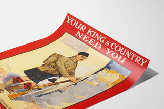 Vintage British military poster in kilt