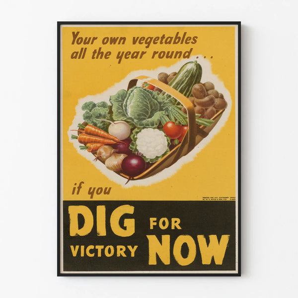 Vintage Wall Decoration Poster Fresh Vegetables Year Round