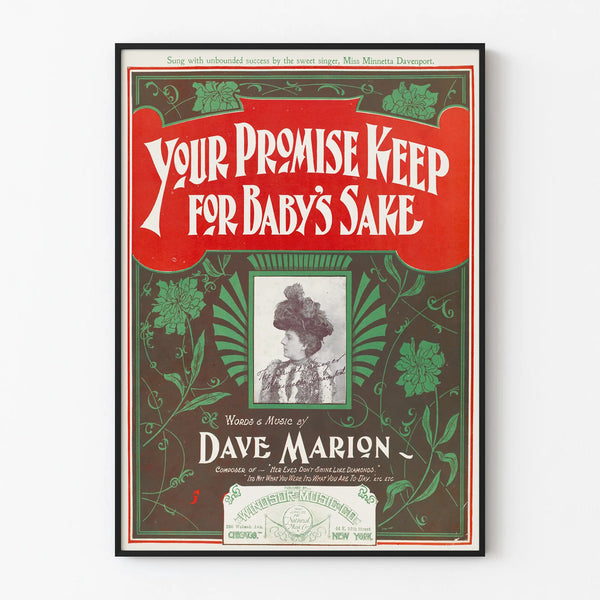 Vintage Poster Your Promise Keep for Baby's Sake Wall Decoration