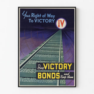 Vintage Victory Bonds Railway Poster