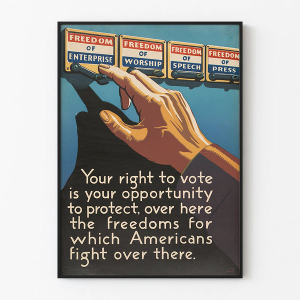 American Liberties and Voting Rights Wall Decoration Poster