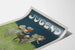 Decorative Jugendstil Poster with Dancing Figures on Natural Background