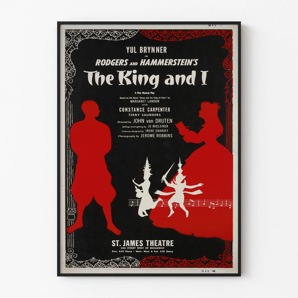 Vintage Theater Poster The King and I by Rodgers and Hammerstein