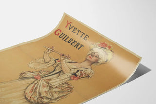 Vintage Poster of Yvette Guilbert in Period Costume
